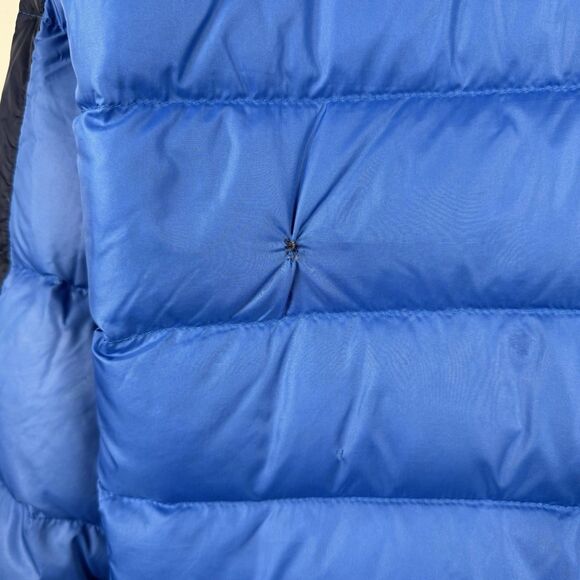The North Face 550 Puffer Jacket Boys XL 18/20 Goose Down Full Zip Coat Blue - Picture 8 of 11